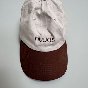🆕 Nuuds Cream and Brown Logo Cap